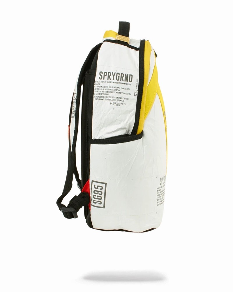 White Sprayground Sg95 Corona Killer Men's Backpacks | 175795688