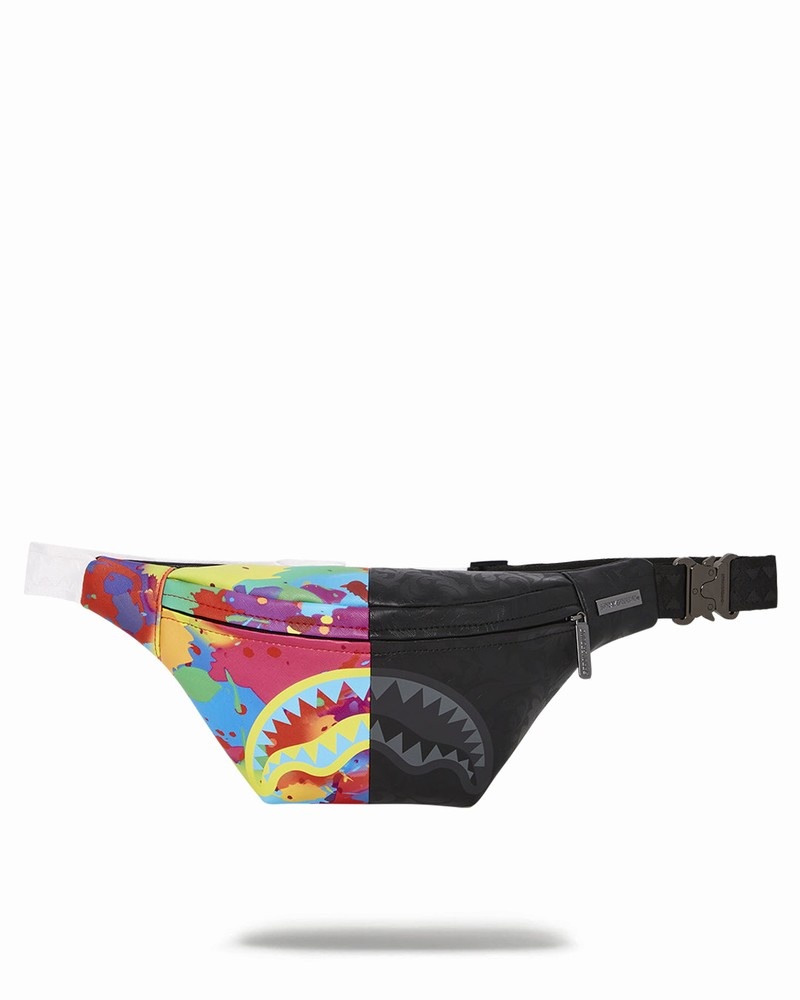 Yellow Sprayground Split Xtc Savvy Men\'s Waist Bags | 341569478
